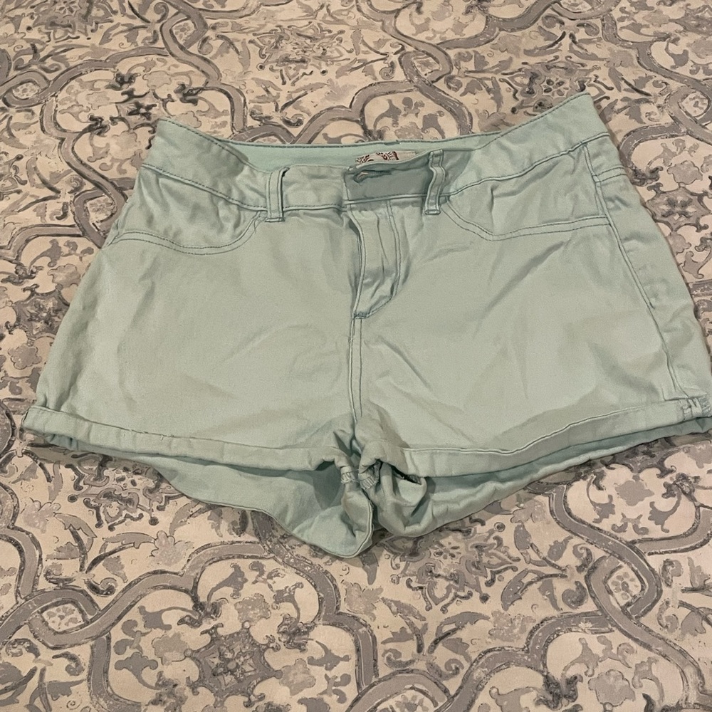 Mint Green Blue Juniors Shorts